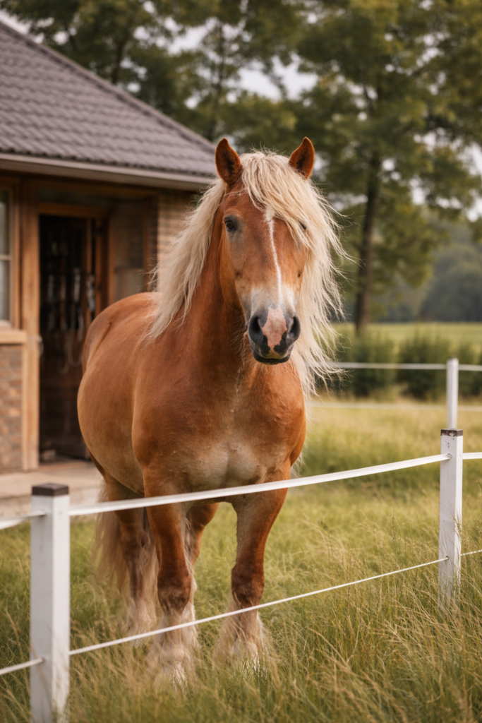 Benodigdheden voor stal en weide in natuurlijke setting