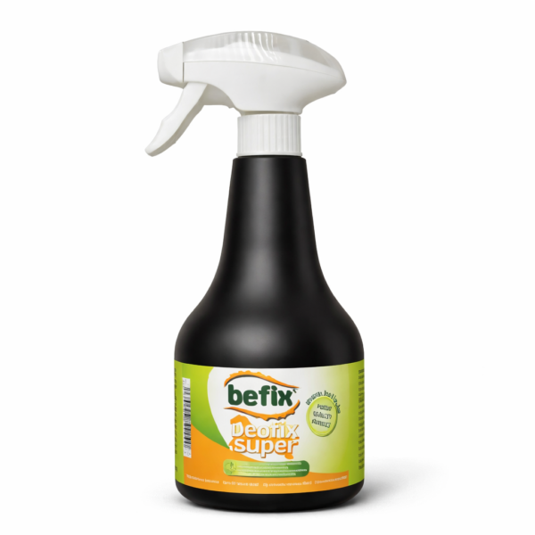 Befix Deofix Super spray tegen geurtjes en bacteriën – 500ml sprayfles voor stal, leer en uitrusting