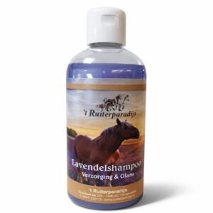 Lavendelshampoo voor paarden van het private label van 't Ruiterparadijs