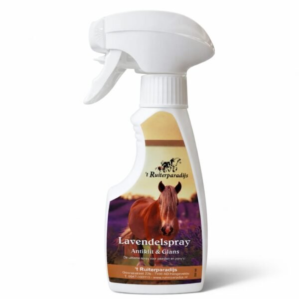 Antiklit Lavendelspray voor paarden van het private label van 't Ruiterparadijs