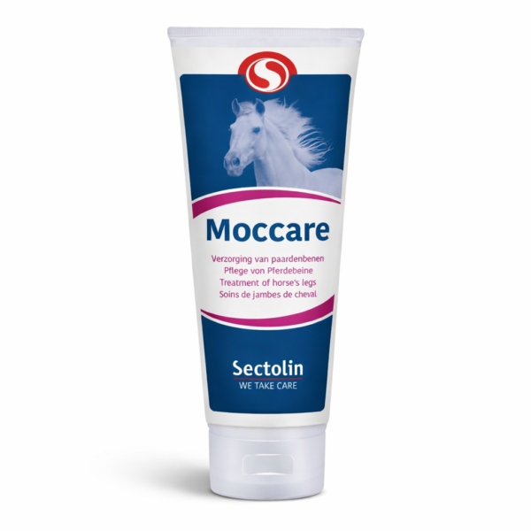 Moccare mokzalf voor paarden van Sectolin – verzorging van paardenbenen en kootholte bij mok, korstjes en schrale huid (250 ml)