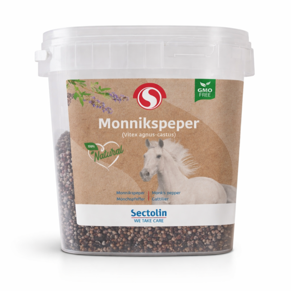 Monnikspeper voor paarden 500g Vitex agnus-castus zaden voor ondersteuning van de hormoonhuishouding bij merries, hengsten en ruinen