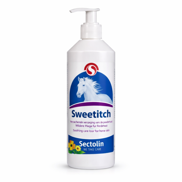Sectolin Sweetitch 500 ml gel voor paarden met zomereczeem – verzorging van gevoelige huid bij manenkam en staartwortel