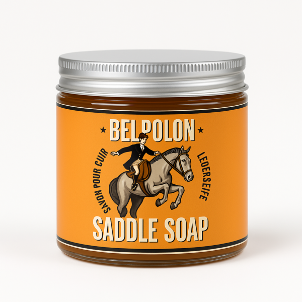 Pot Belpolon zadelzeep 500ml voor dieptereiniging van leer