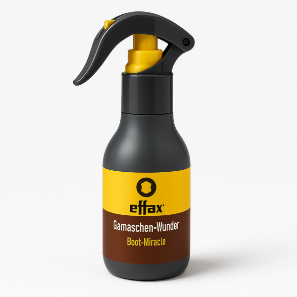 Fles Effax peesbeschermer reiniger met handpompje en gele etiket